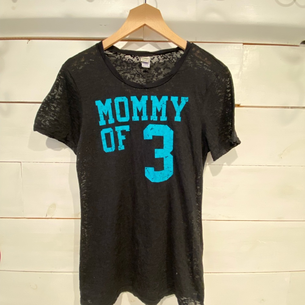 Kavio “Mommy of 3” burnout tee shirt